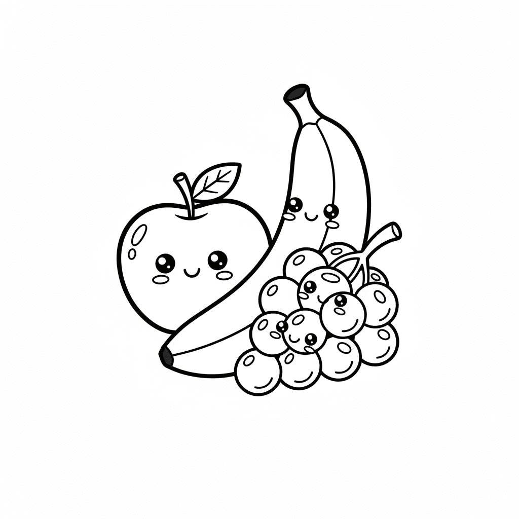싱싱한 과일 색칠공부