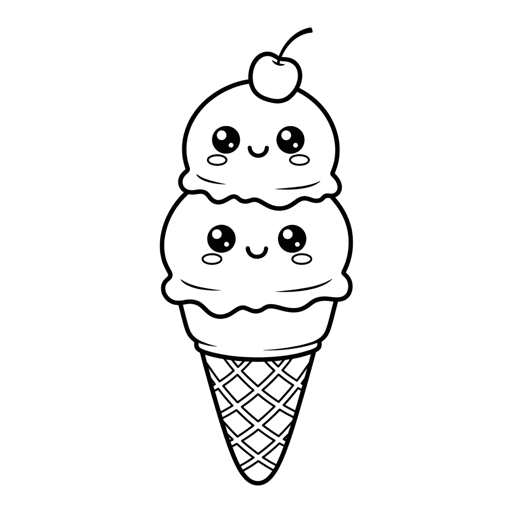 시원한 아이스크림 색칠공부