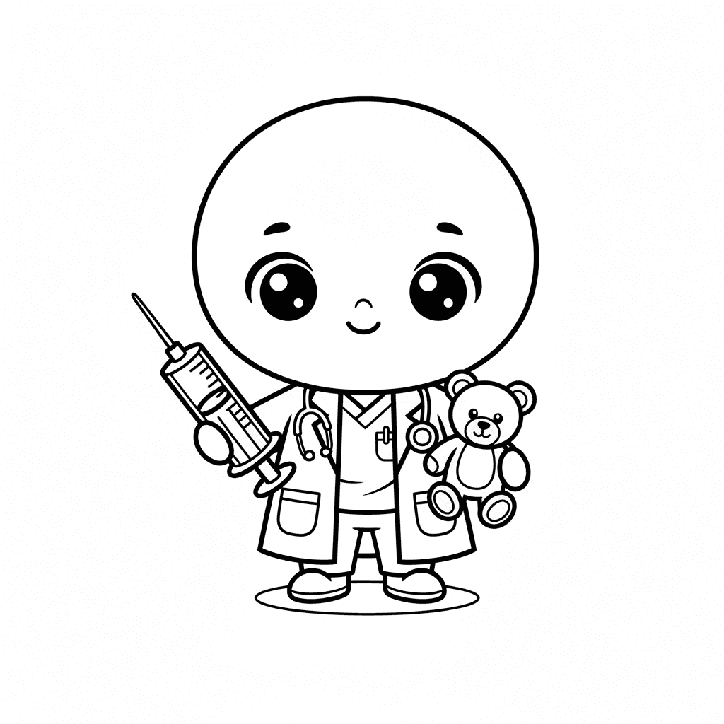 친절한 의사 선생님 색칠공부