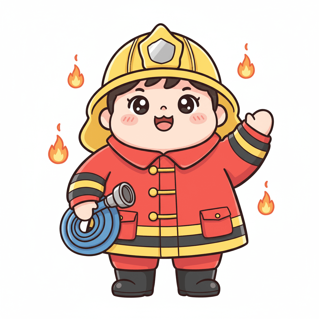 용감한 소방관 색칠공부