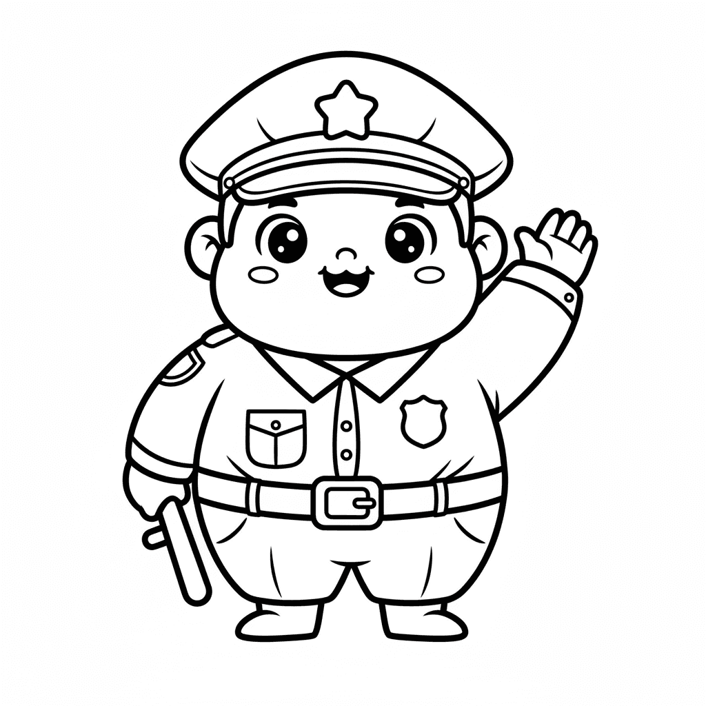 멋진 경찰관 색칠공부