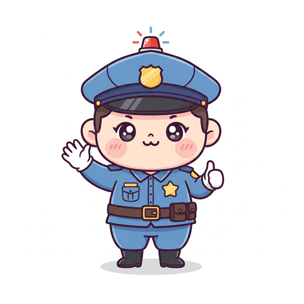 멋진 경찰관 색칠공부