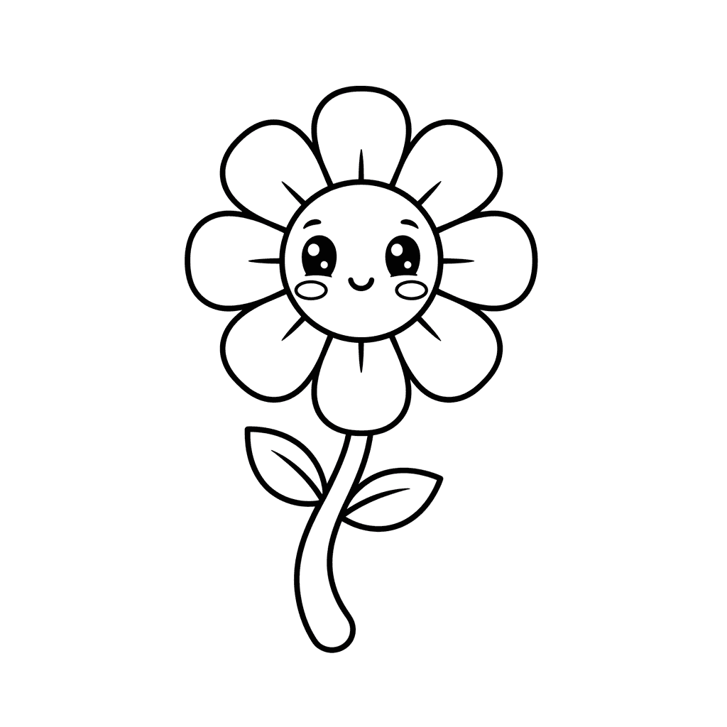 예쁜 꽃 색칠공부