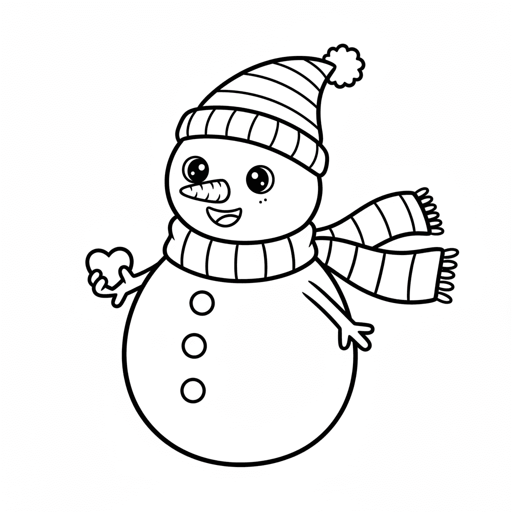 겨울 눈사람 색칠공부
