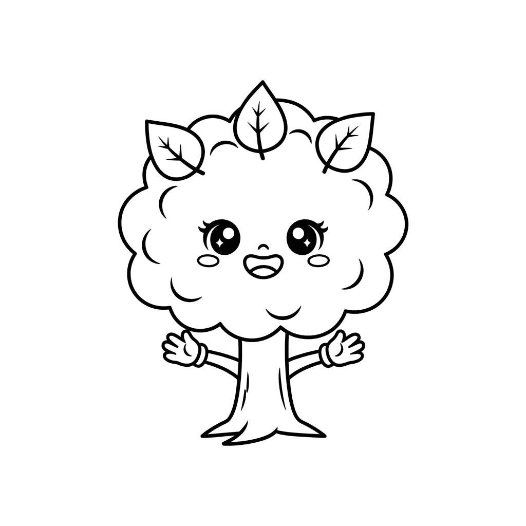 크고 멋진 나무 색칠공부