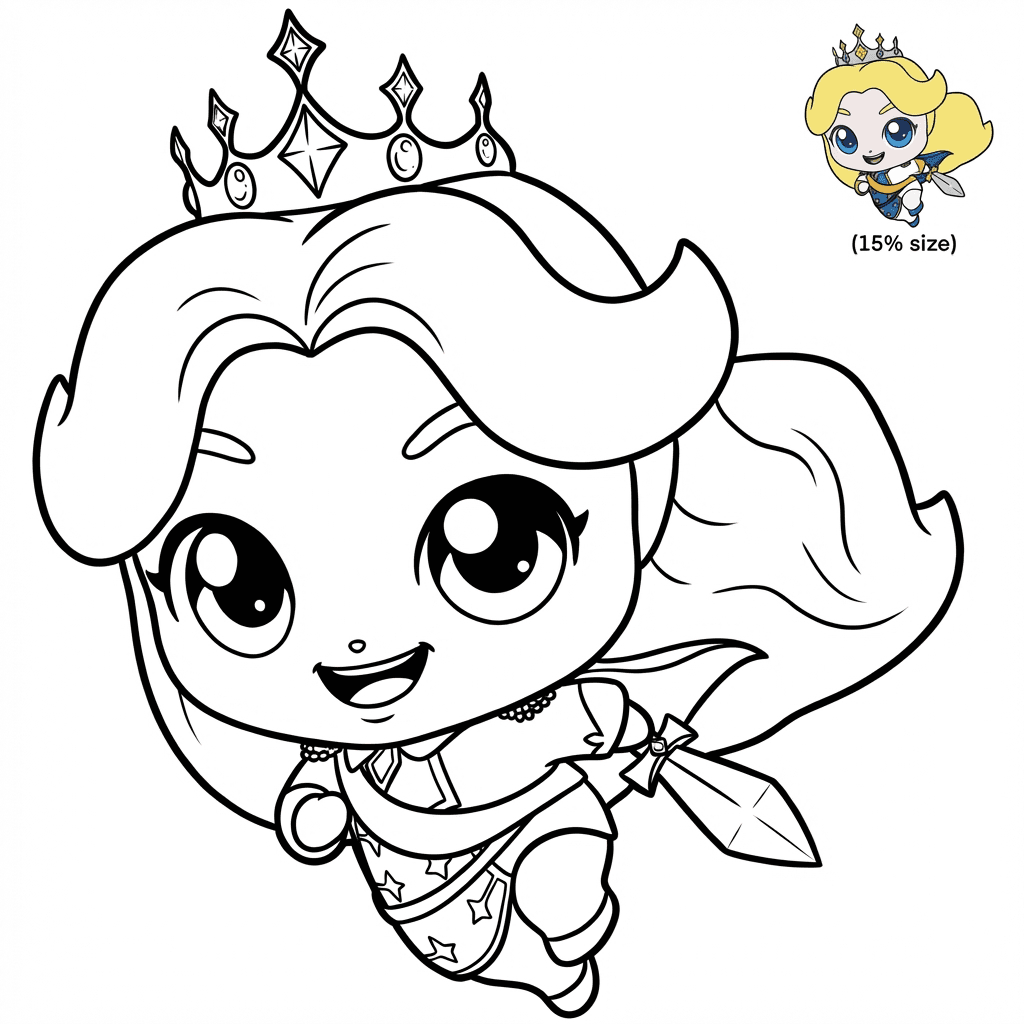 프린스 티니핑 - 샤를핑 색칠공부