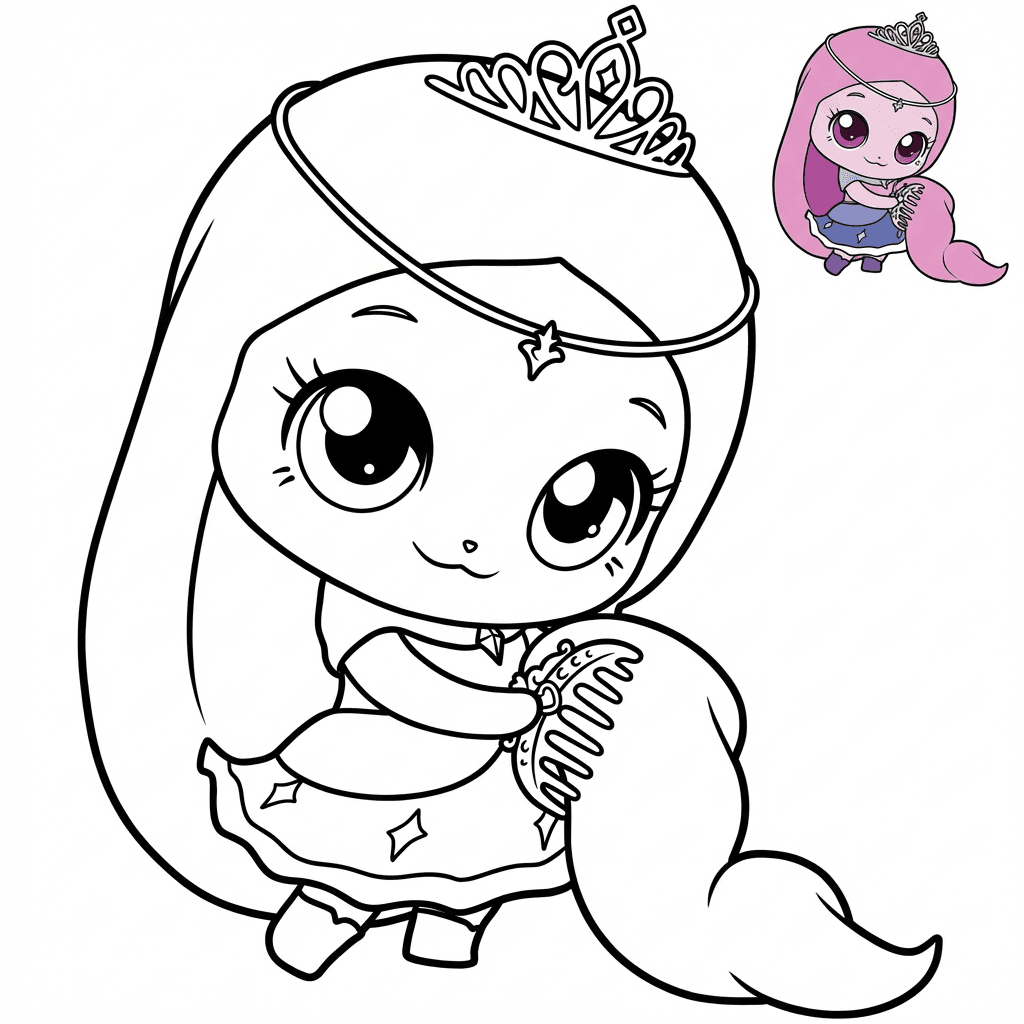 프린세스 티니핑 - 롱롱핑 색칠공부