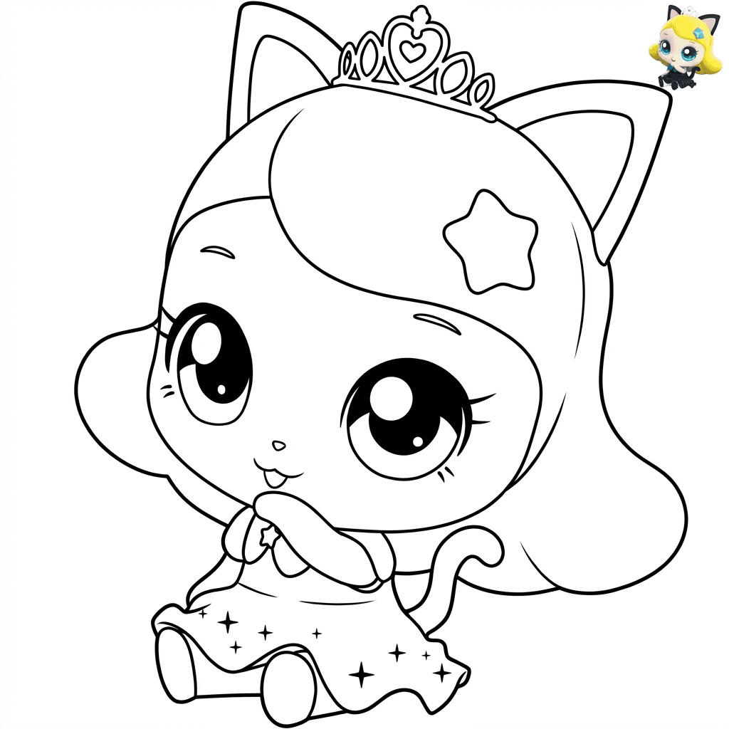 프린세스 티니핑 - 야옹핑 색칠공부