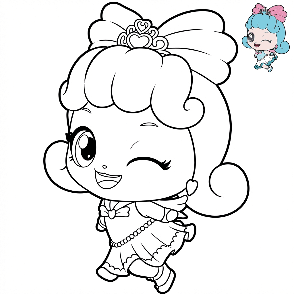 프린세스 티니핑 - 나비핑 색칠공부