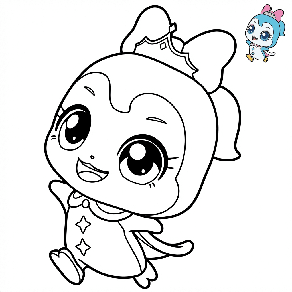 프린세스 티니핑 - 스노우핑 색칠공부