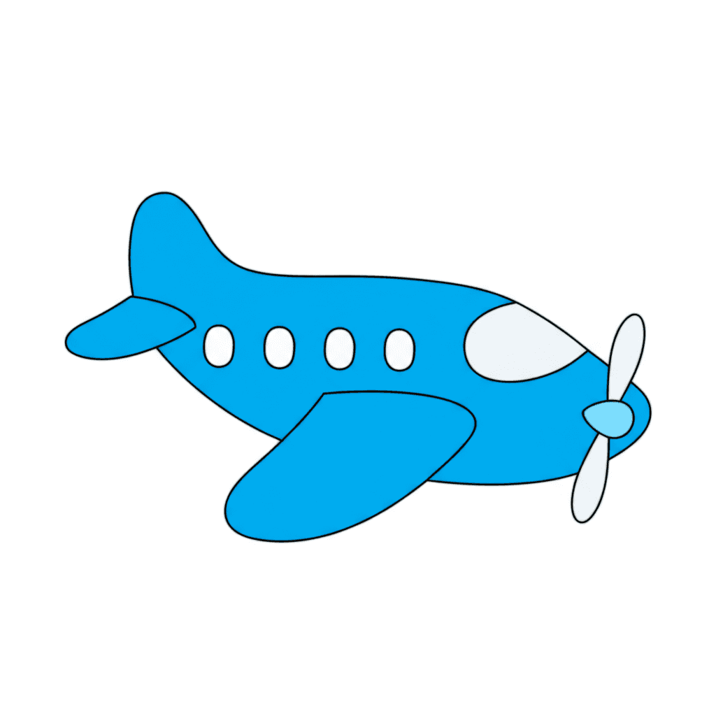 하늘을 나는 비행기 색칠공부