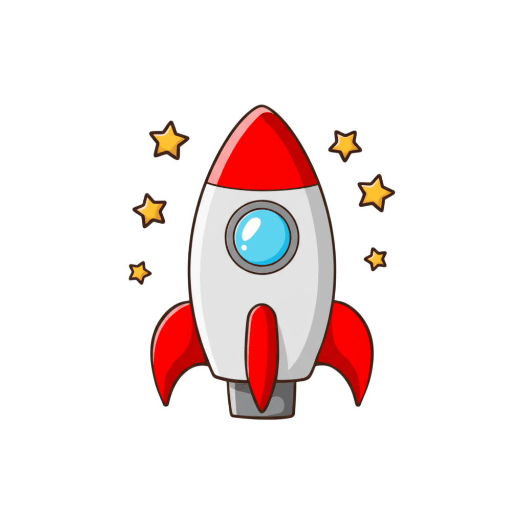 우주로 가는 로켓 색칠공부